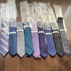 Lot Of 9 NEW Calvin Klein Ties . Retails $675